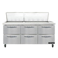 Continental SW72N27M-D Refrigerated Counter, Mega Top Sandwich / Salad Unit