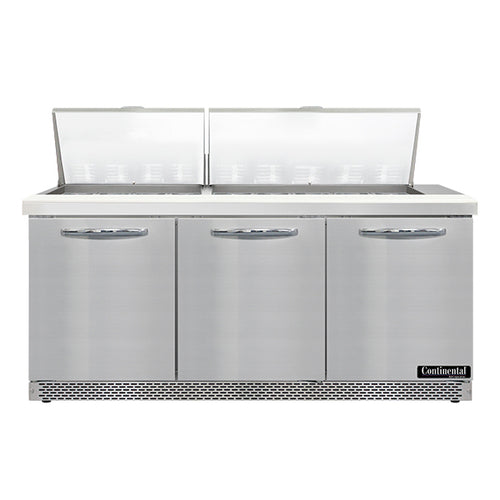 Continental SW72N27M-FB Refrigerated Counter, Mega Top Sandwich / Salad Unit