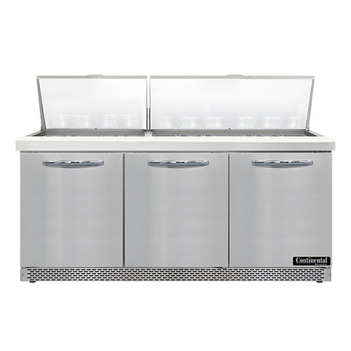 Continental SW72N30M-FB Refrigerated Counter, Mega Top Sandwich / Salad Unit