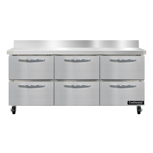 Continental SW72NBS-D Refrigerated Counter, Work Top