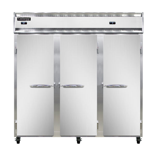 Continental 3RRFNSS Refrigerator Freezer, Reach-In