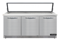 Continental SW72N30M-HGL-FB Refrigerated Counter, Mega Top Sandwich / Salad Unit