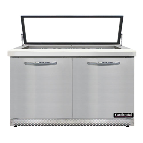 Continental SW48N18M-HGL-FB Refrigerated Counter, Mega Top Sandwich / Salad Unit
