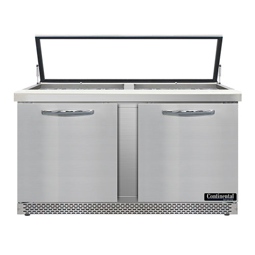 Continental SW60N24M-HGL-FB Refrigerated Counter, Mega Top Sandwich / Salad Unit