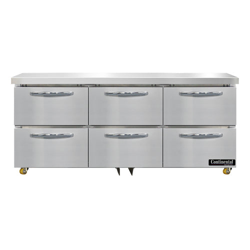 Continental SW72N-U-D Refrigerator, Undercounter, Reach-In