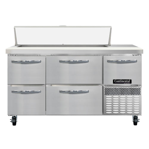 Continental RA60N12-D Refrigerated Counter, Sandwich / Salad Unit
