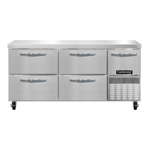 Continental FA68SN-D Freezer Counter, Work Top