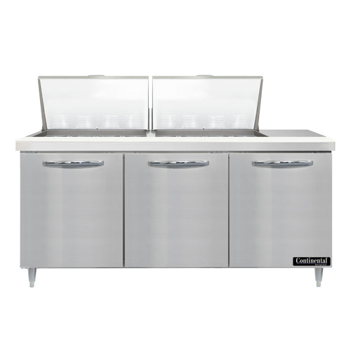 Continental D72N24M Refrigerated Counter, Mega Top Sandwich / Salad Unit