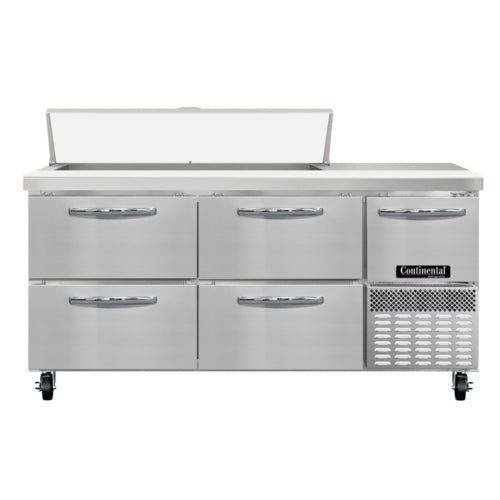 Continental RA68SN12-D Refrigerated Counter, Sandwich / Salad Unit