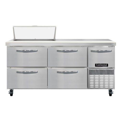 Continental RA68SN8-D Refrigerated Counter, Sandwich / Salad Unit