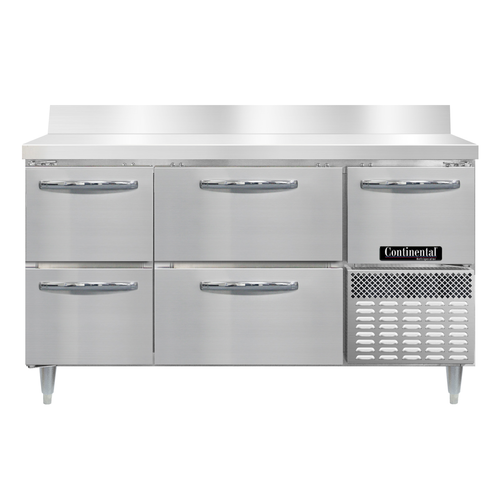 Continental DRA60NSSBS-D Refrigerated Counter, Work Top