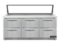 Continental SW72N30M-HGL-FB-D Refrigerated Counter, Mega Top Sandwich / Salad Unit