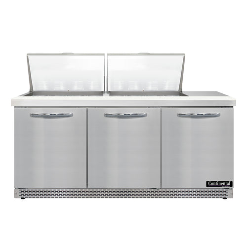 Continental D72N24M-FB Refrigerated Counter, Mega Top Sandwich / Salad Unit