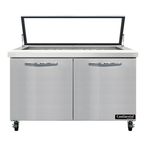 Continental SW48N18M-HGL Refrigerated Counter, Mega Top Sandwich / Salad Unit