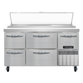 Continental PA60N-D Refrigerated Counter, Pizza Prep Table