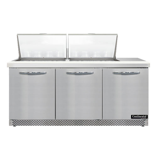 Continental SW72N24M-FB Refrigerated Counter, Mega Top Sandwich / Salad Unit