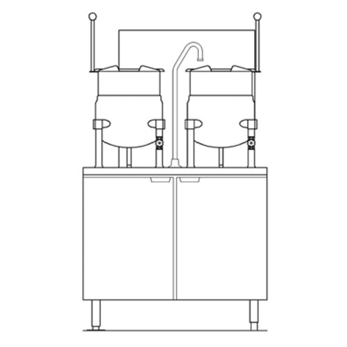 Crown GMT-6-6 Kettle Cabinet Assembly, Gas