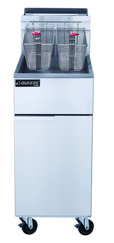 Dukers DCF4-NG Fryer, Gas, Floor Model, Full Pot