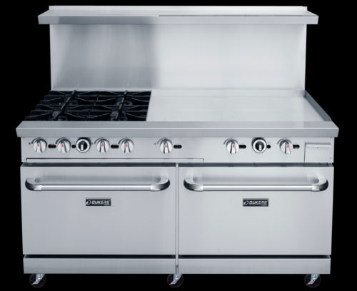 Dukers DCR60-4B36GM Range, 60" Restaurant, Gas