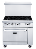 Dukers DCR36-6B Range, 36" Restaurant, Gas