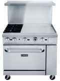 Dukers DCR36-2B24GM Range, 36" Restaurant, Gas