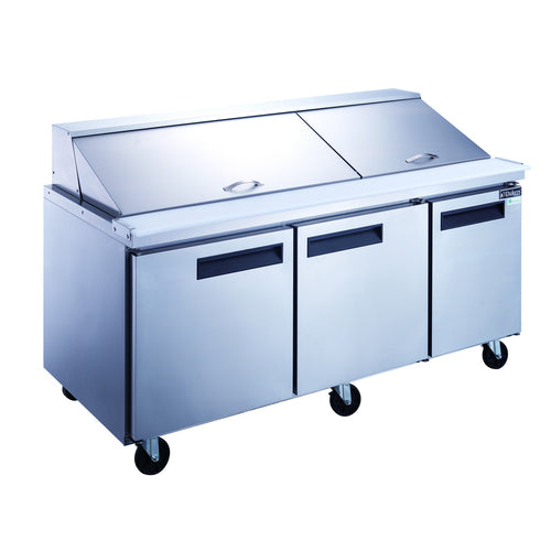 Dukers DSP72-30M-S3 Refrigerated Counter, Mega Top Sandwich / Salad Unit