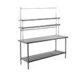 Eagle Group T3072B-FM-PL-X Work Table,  63" - 72", Stainless Steel Top