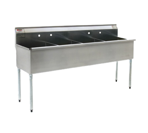 Eagle Group 1872-4-16/4 Sink, (4) Four Compartment