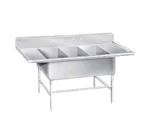 Advance Tabco K7-3-3030-24RL Sink, (3) Three Compartment