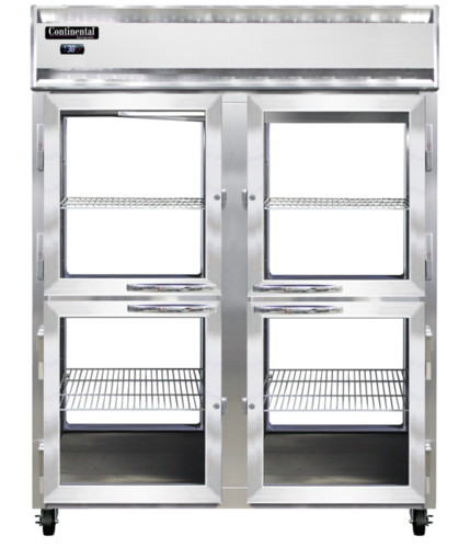 Continental 2RENSSPTHD-GD-GD Refrigerator, Pass-Thru