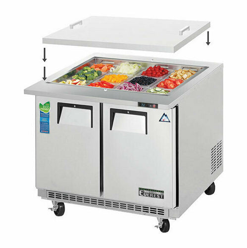 Everest Refrigeration EOTPS2 Refrigerated Counter, Mega Top Sandwich / Salad Unit