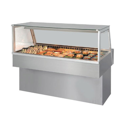 Fri-Jado HD 5 SQ SS Display Case, Heated Deli, Countertop