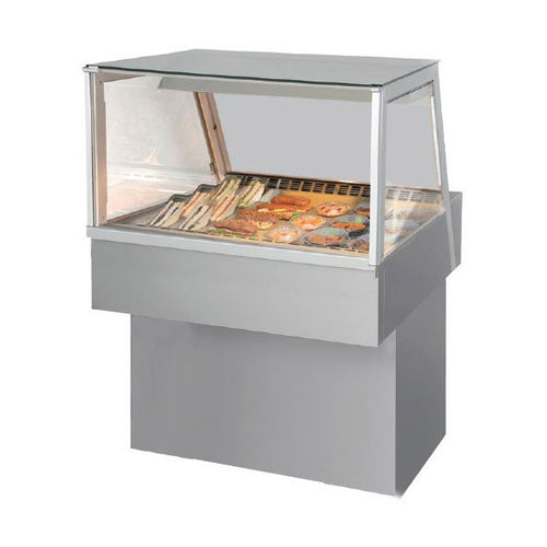 Fri-Jado HD 3 SQ SS Display Case, Heated Deli, Countertop