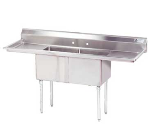 Advance Tabco FE-2-2424-24RL-X Sink, (2) Two Compartment