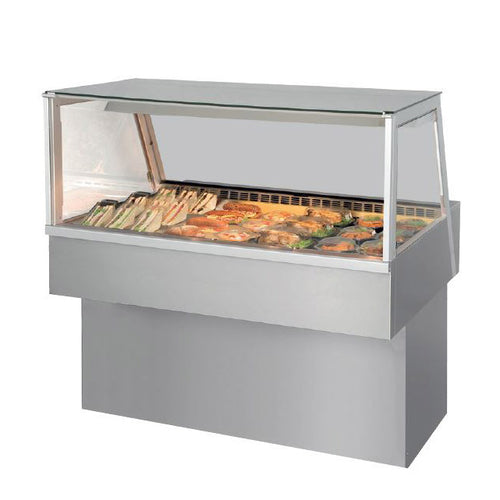 Fri-Jado HD 4 SQ SS Display Case, Heated Deli, Countertop