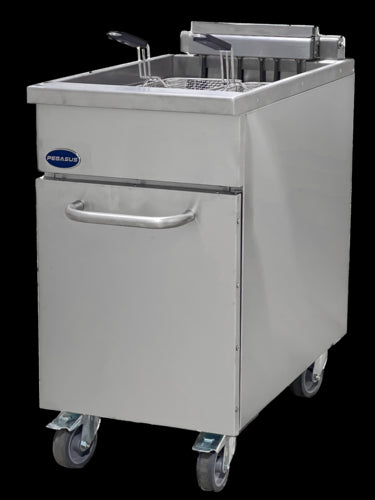 Galaxy FR-75E Fryer, Gas, Floor Model, Full Pot