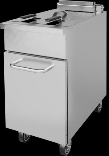 Galaxy FR-50E Fryer, Gas, Floor Model, Full Pot