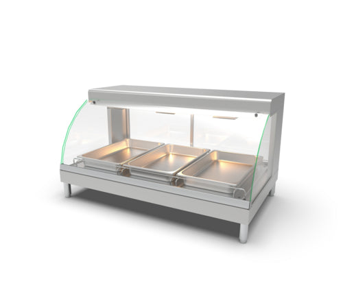 Giles GCW-3/1 Display Case, Hot Food, Countertop