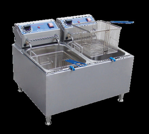 Globe PF32E Fryer, Electric, Countertop, Split Pot