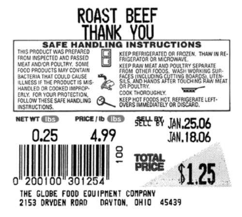 Globe E13 Stickers (Labels)