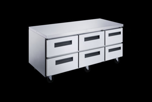 Dukers DUC72R-D6 Refrigerator, Undercounter, Reach-In