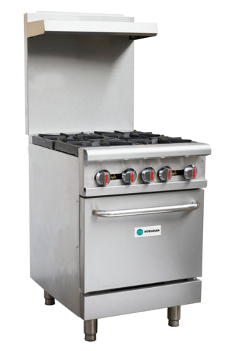 Hurakan HKN-XRFG24O4A Range, 24" Heavy Duty, Gas