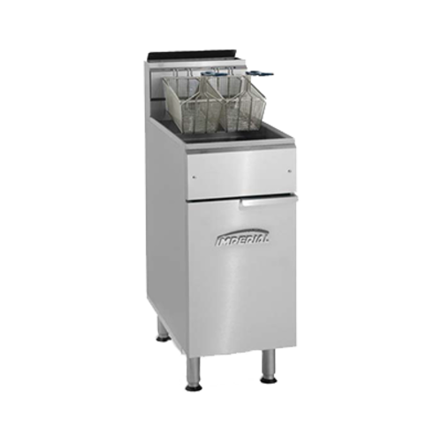 Imperial IFS-50 Fryer, Gas, Floor Model, Full Pot
