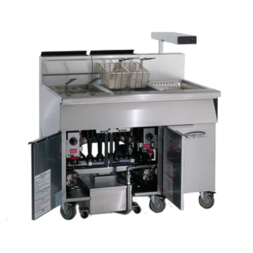 Imperial IFSCB-150T Fryer, Gas, Floor Model, Full Pot