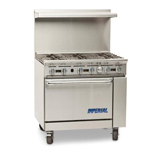 Imperial IR-6-C Range, 36" Restaurant, Gas