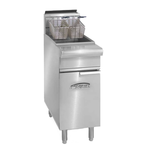 Imperial IRF-50 Fryer, Gas, Floor Model, Full Pot