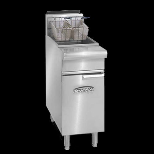 Imperial IRF-50-OP Fryer, Gas, Floor Model, Full Pot