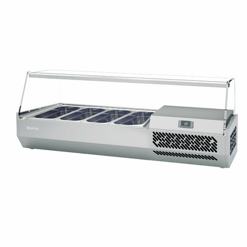 Infrico ICT-VIP1330GLASS Refrigerated Countertop Pan Rail