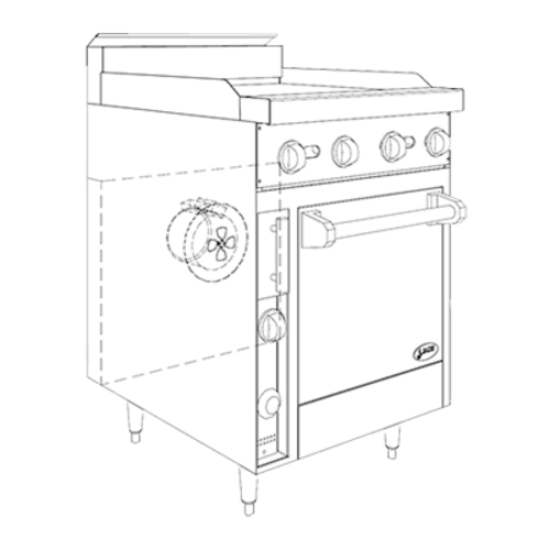 Jade Range JBR-24G-24C Range, 24" Restaurant, Gas