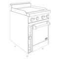 Jade Range JBR-24G-24 Range, 24" Restaurant, Gas